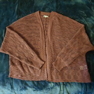 American Eagle Crochet Knit Open Cardigan